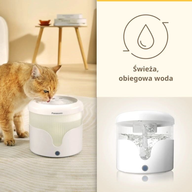 Panasonic CP-JNW01CW vandskl og foderautomat til hund og kat Plast Hvid Automatisk vandautomat til kledyr #7