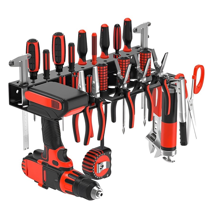 Maclean v�gmonteret opbevaringssystem/v�rkt�jshylde, sort, m�l 40 x 14,5 x 4,6 cm, maks. 30 kg, MC-141 #6