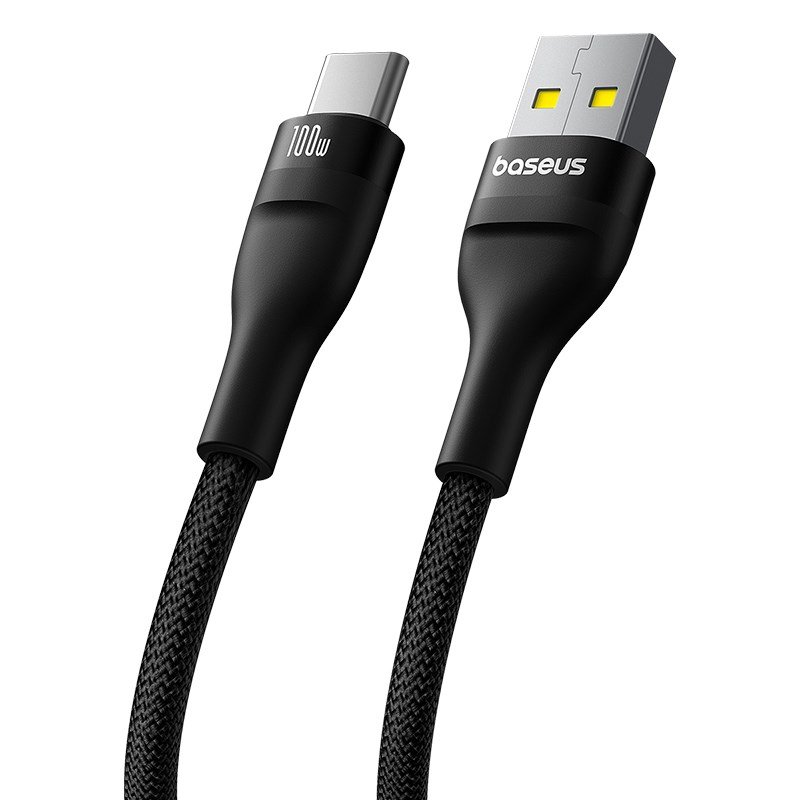 Baseus Flash 2 USB A til USB C hurtigopladningskabel 1 m 100 W Sort #3