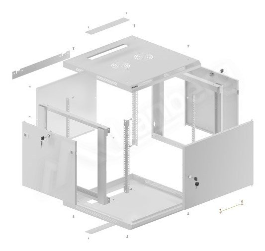 Lanberg WF01-6609-00S stativ 9U Vgmonteret stativ Gr #12