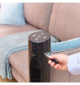 MPM MWP-26/C gulvst�ende s�jleventilator, 3-trins regulering af luftstr�mmen, meget st�jsvag drift, fjernbetjening, sort #4
