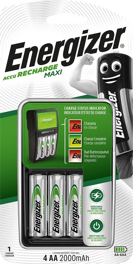 Aa / Aaa Nimh Batterioplader 4x AA/HR6 2000 mAh #1