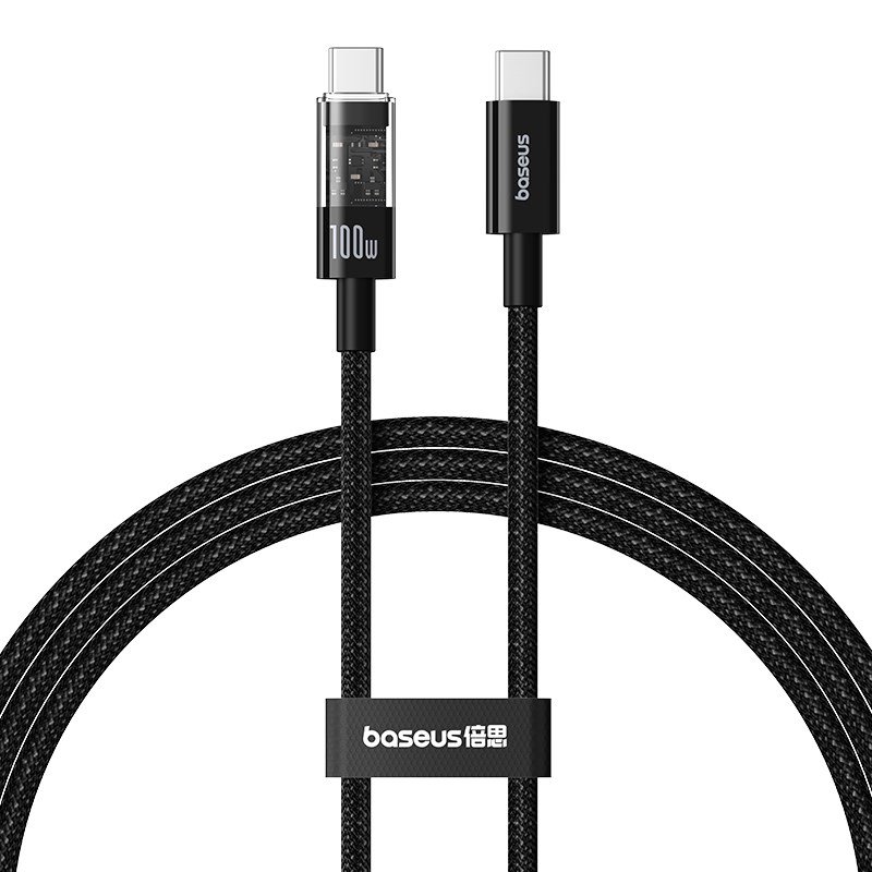 Baseus Gem USB C til USB C hurtigopladningskabel 1 m 100 W Sort #1