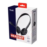 Trust 21665 hovedtelefoner/headset Ledningsfrt I rerne Opkald/musik Sort #8