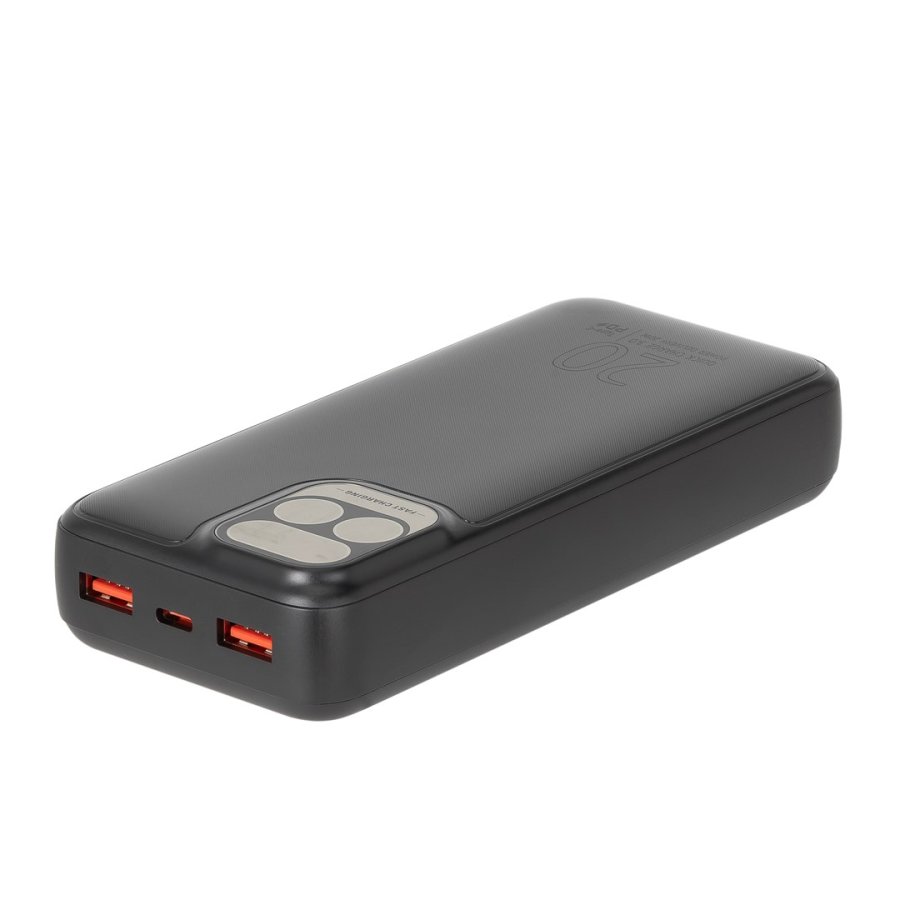 Powerbank RIVACASE 20000 mAh USB-C 20W + LCD sort (1x I/O USB-C PD 18W / PD 20W, 2x USB-A QC 3.0 18W, LCD, sort) #7