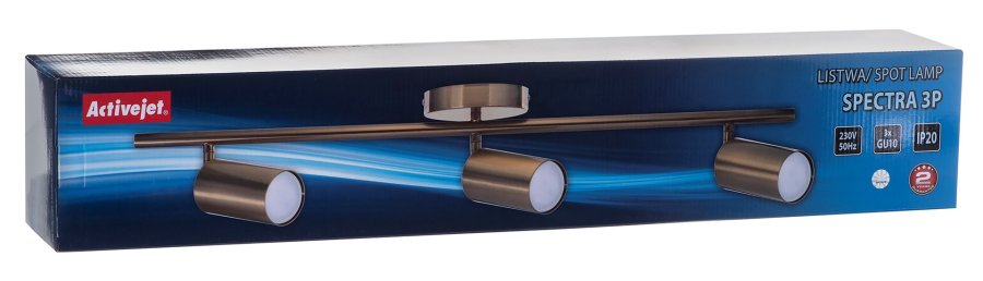 Activejet SPECTRA tredobbelt guld loft vglampe strimmel spotlight GU10 til stuen #7