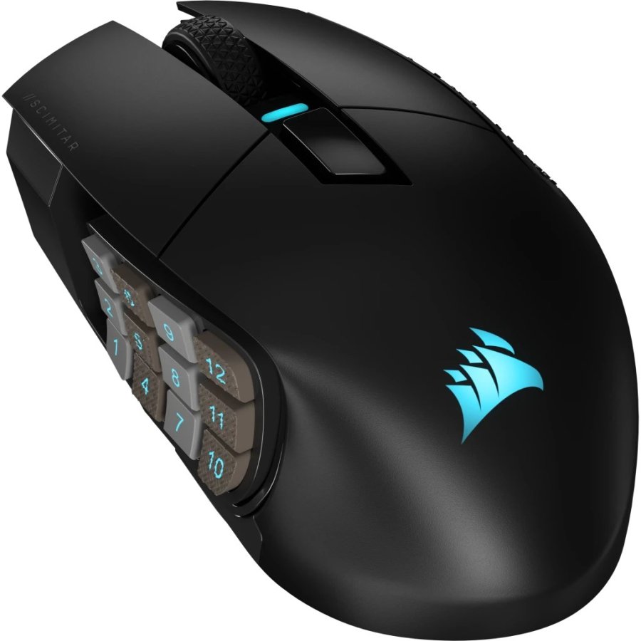 Corsair SCIMITAR ELITE WIRELESS mus Spil Hjre hnd RF Wireless + Bluetooth + USB Type-C Optisk 26000 dpi #1