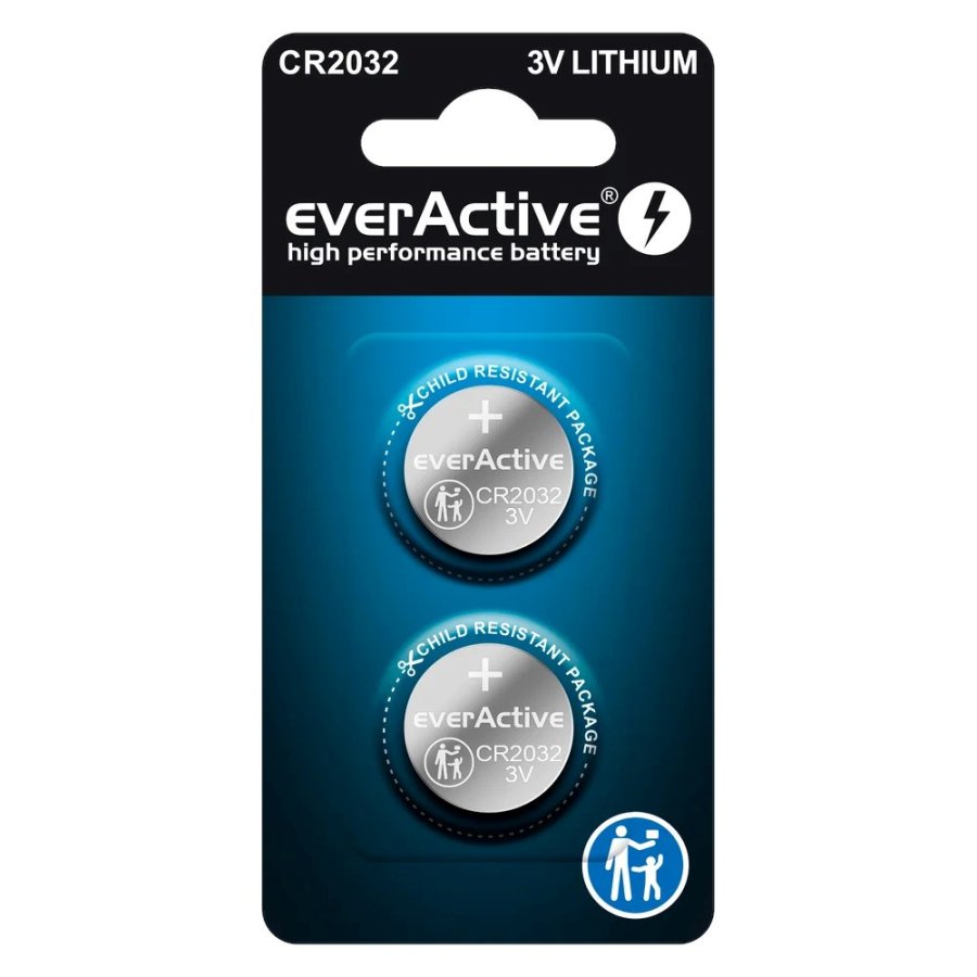 everActive CR2032 mini litiumbatteri - blisterpakning 2 stk. #1