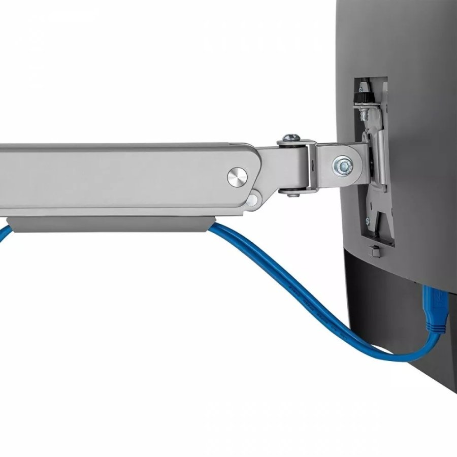 Ergo Office Aluminium Monitor Mount with Gas Spring, Double Arm, VESA 75x75/100x100, 17