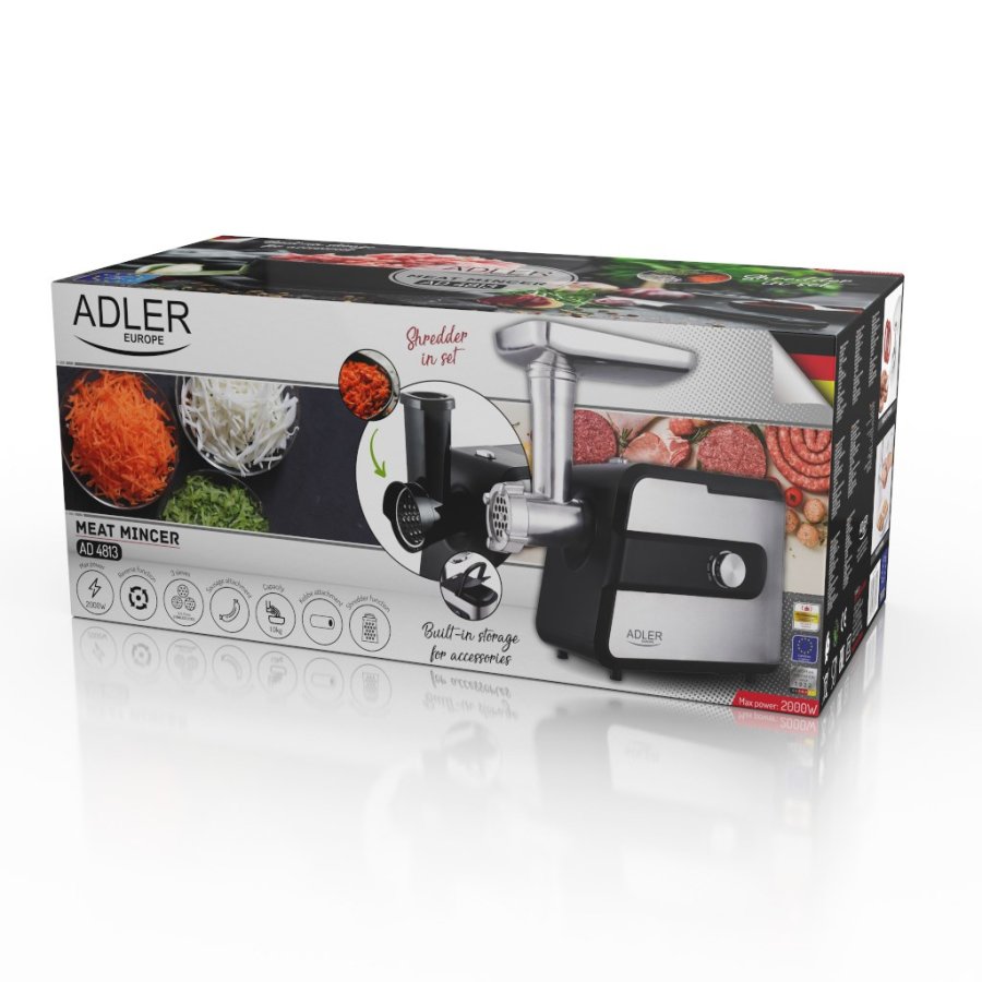 Adler AD 4813 kdhakker 2000 W Sort, Slv #16