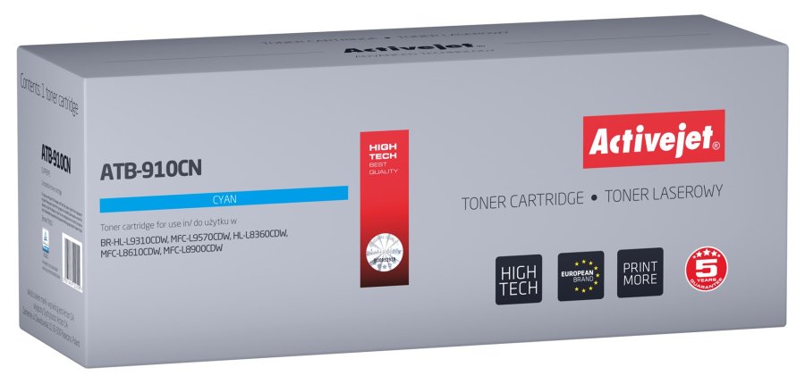 Activejet toner ATB-910CN (erstatning for Brother TN-910C; Supreme; 9000 sider; bl) #1