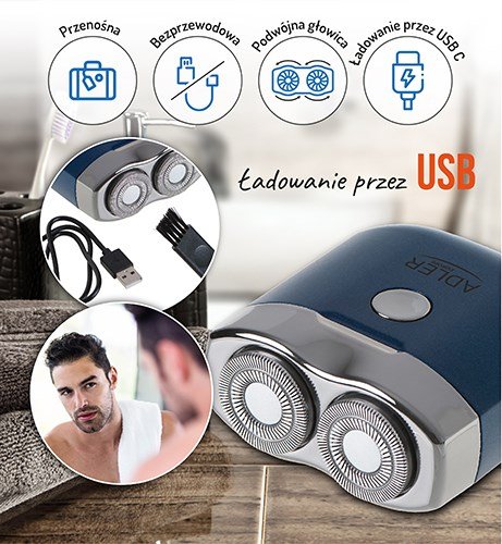 Adler AD 2937 barbermaskine til ham Rotations shaver Bl #5