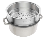 STAUB La Cocotte stbejernsgryde med indsats 40508-822-0 - 3,8 ltr. hvid trffel #4