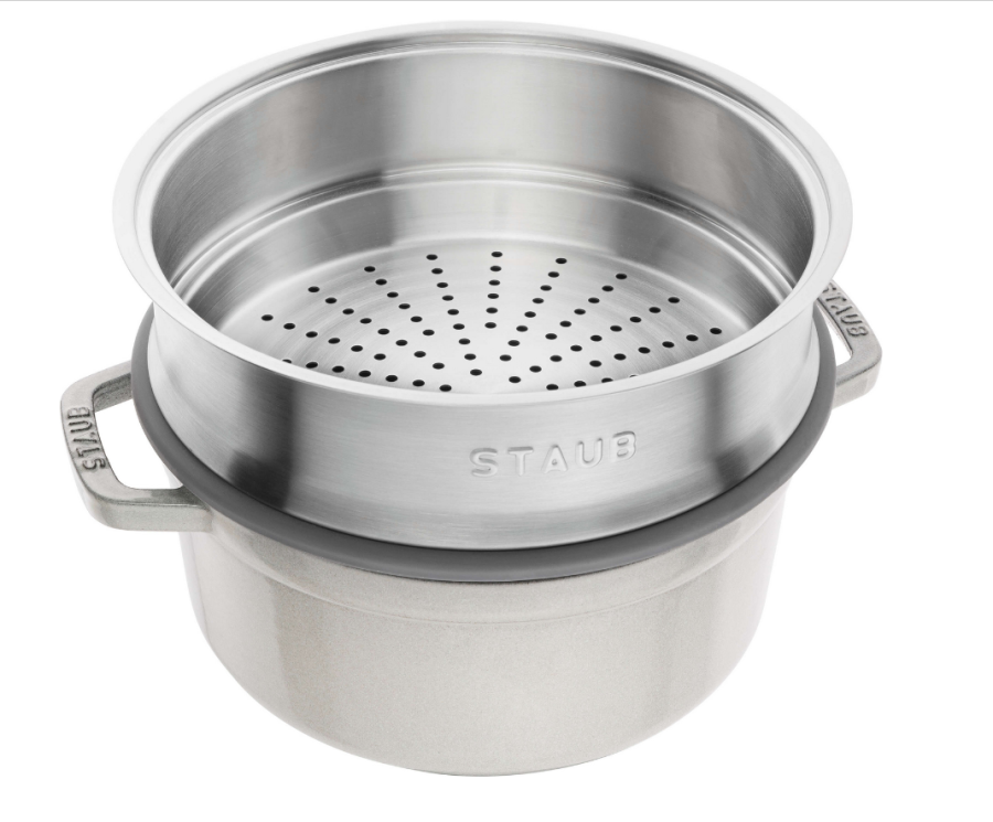 STAUB La Cocotte stbejernsgryde med indsats 40508-822-0 - 3,8 ltr. hvid trffel #4