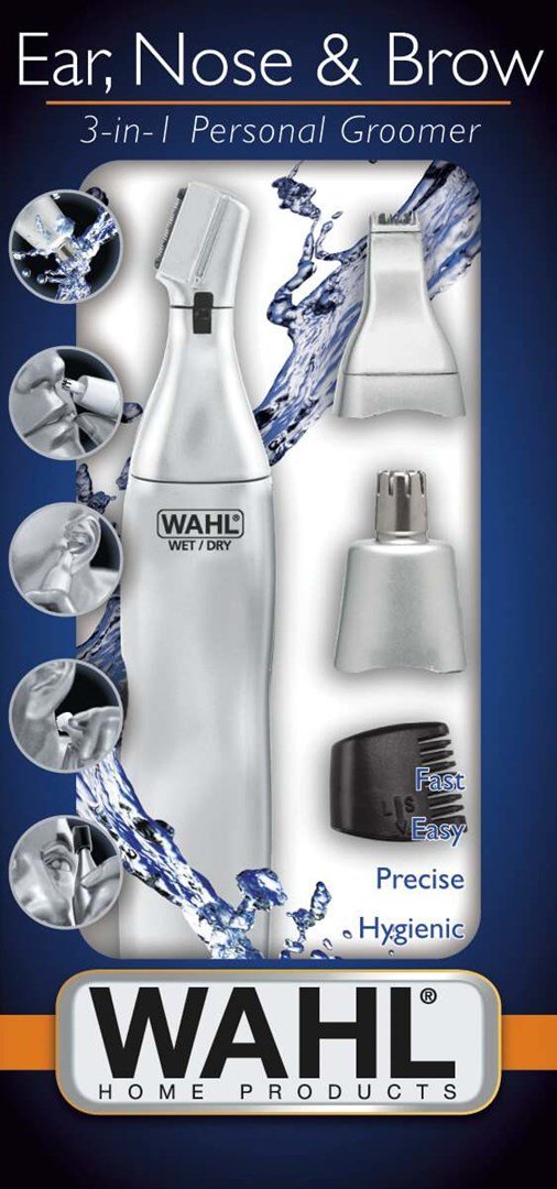 Wahl Ear, Nose & Brow 3-In-1 prcision trimmer Slv #10