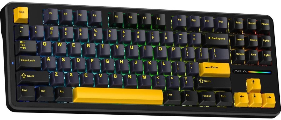 AULA Gasket F87 Thunder Black GrayWood RGB Tastatur #2
