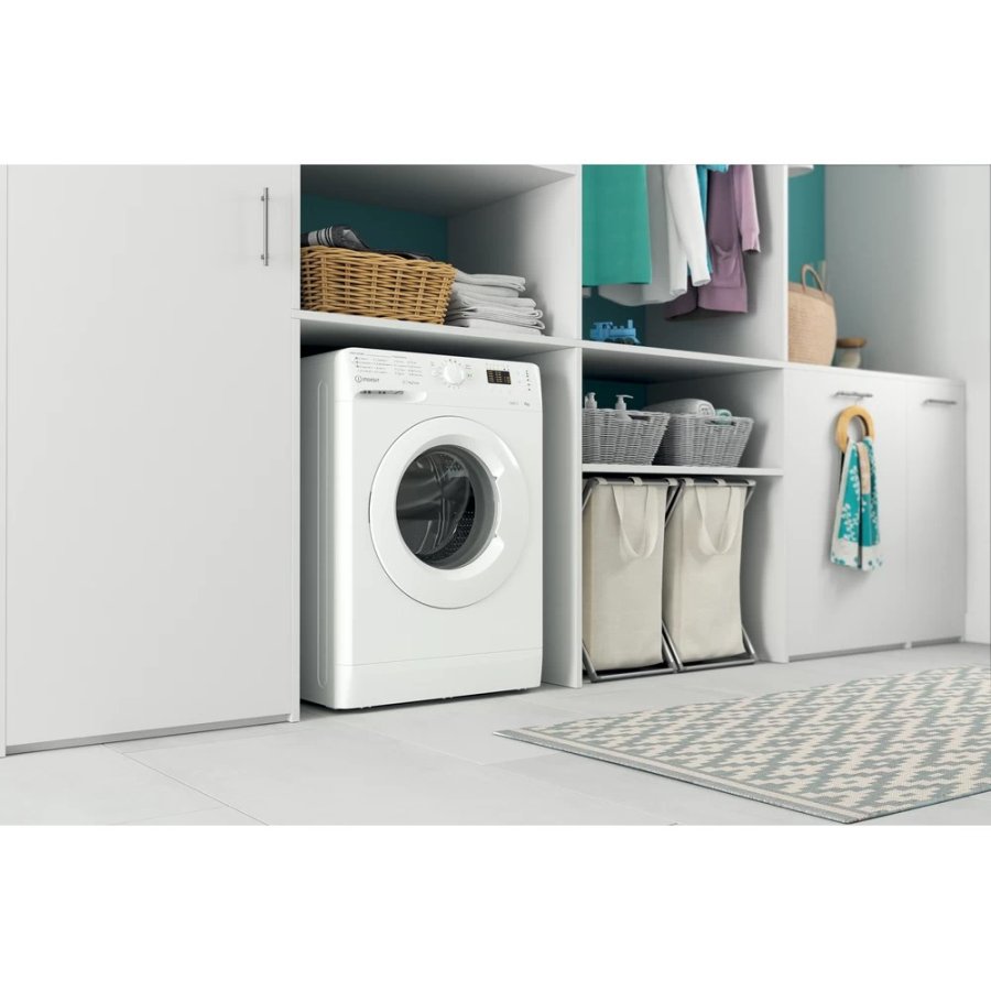INDESIT | Washing machine | MTWA 71252 W EE | Energy efficiency class E | Front loading | Washing capacity 7 kg | 1200 RPM | Depth 54 cm | Width 59.5 cm | Display | LED | White #6