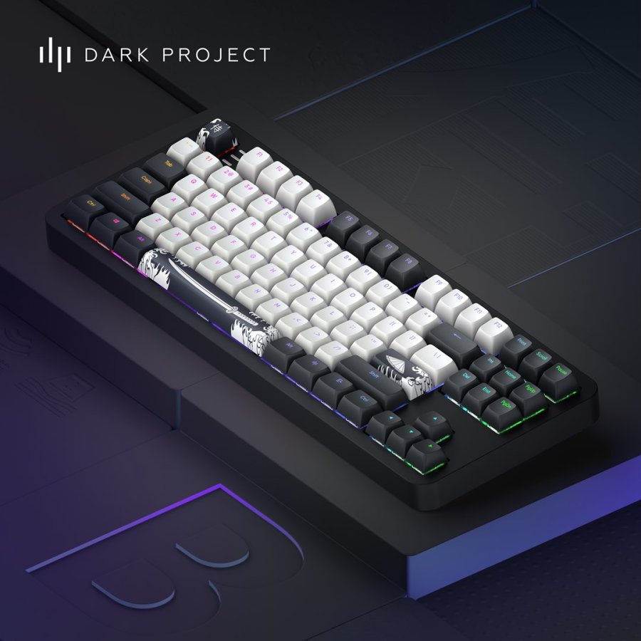 Dark Project Tamsus projektas ALU87B Bushido, G3MS Moonstone Switch, JAV tastatur Hjemme/kontor QWERTY Engelsk #9