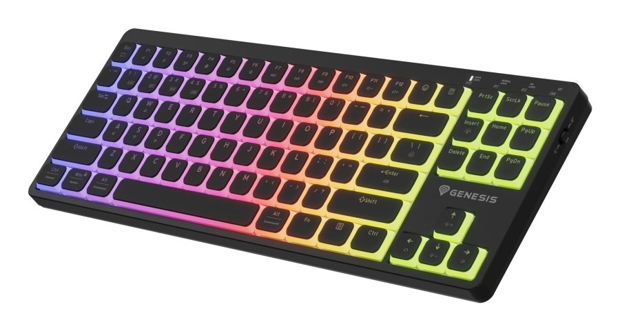 GENESIS Thor 430 TKL Wireless tastatur Spil USB + RF Wireless + Bluetooth QWERTY US engelsk Sort #25