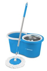 Mop with Bucket Esperanza EHS006 Bl Hvid Mikrofiber #1