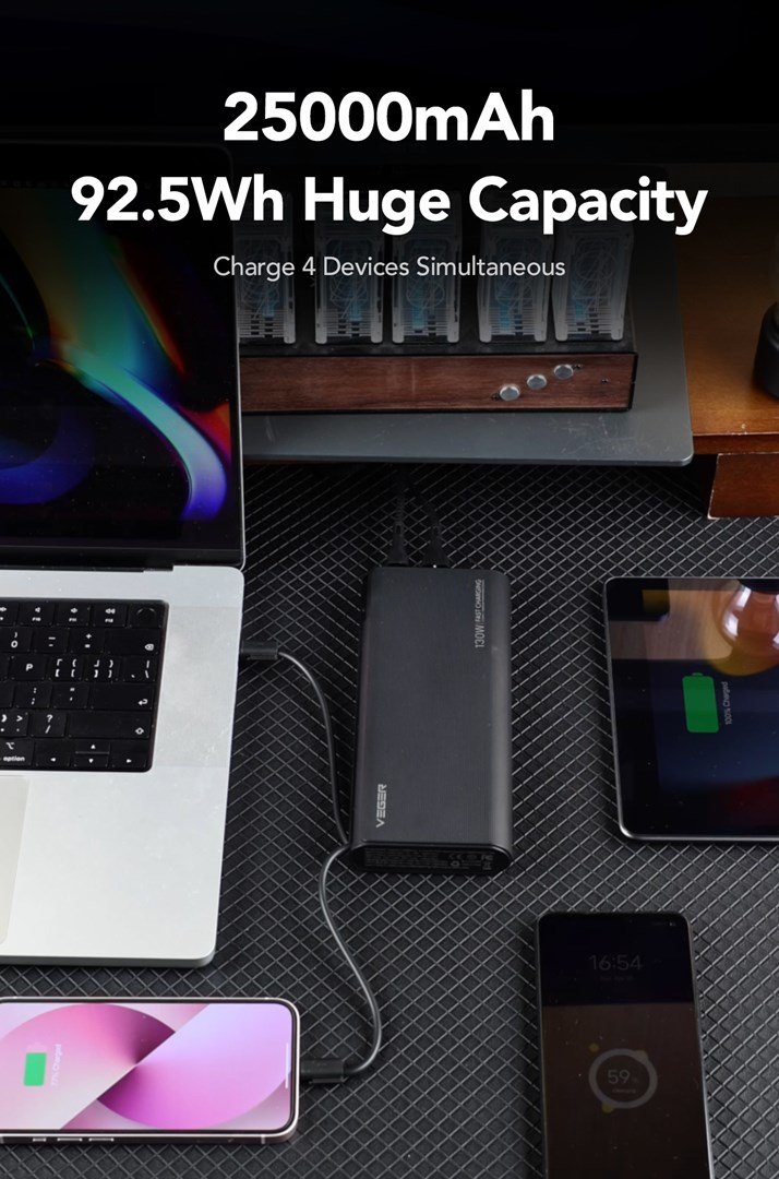VEGER TC130 powerbank Lithium-Ion (Li-Ion) 25000 mAh Sort #11