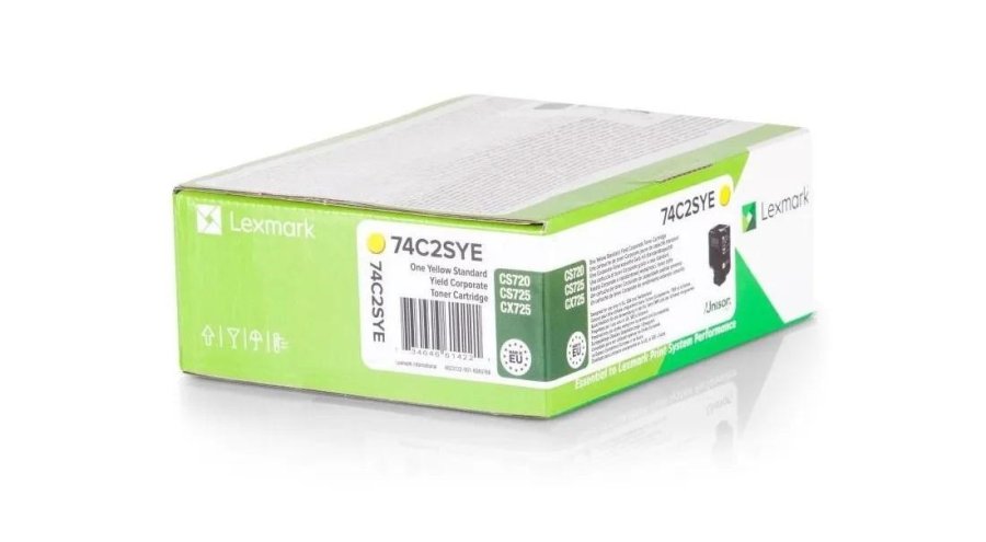 Lexmark 74C2SYE tonerpatron 1 stk Original Gul #1