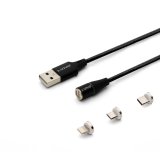 Savio CL-155 USB-kabel 2 m USB 2.0 USB C Micro USB A/Lightning Sort #1