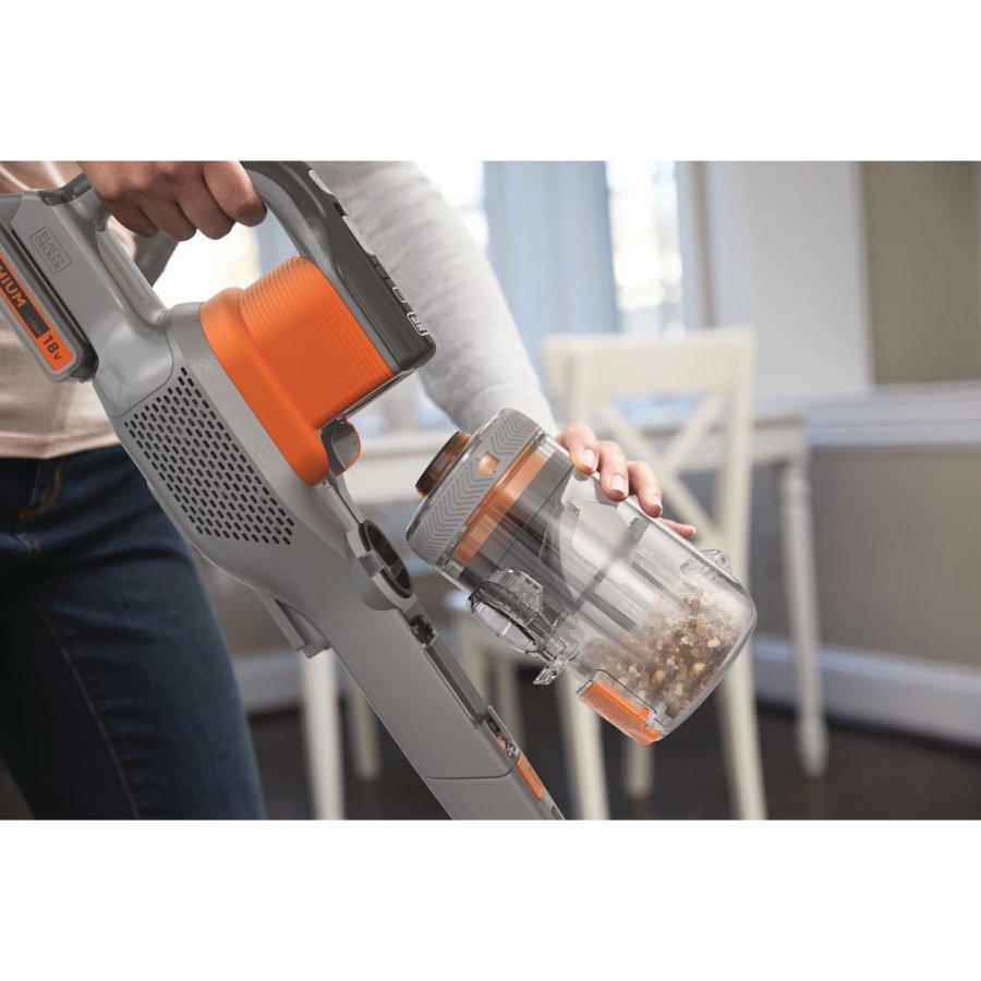 Black & Decker BHFEV182C-QW stav stvsuger & elektrisk kost 2-i-1 stangstvsuger Batteri Dry Posels Orange, Titanium 2 At #55