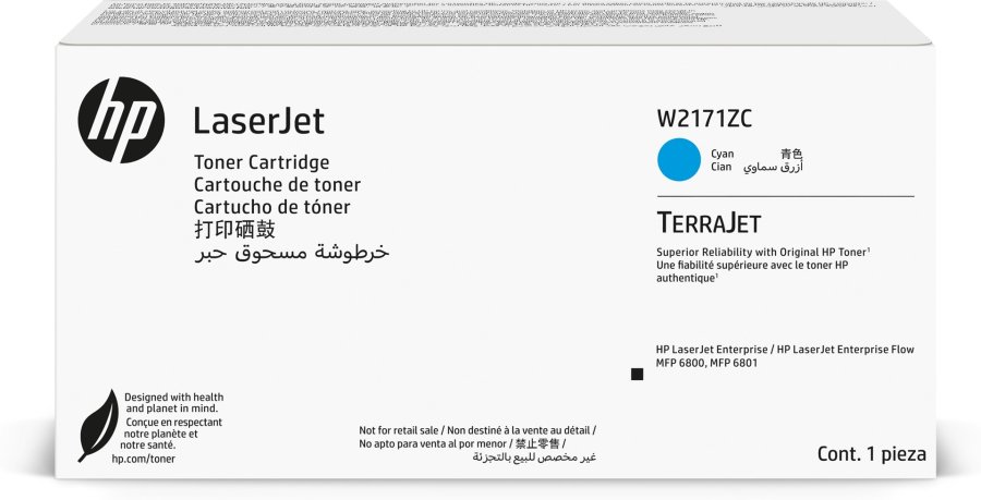 HP Original W2171ZC LaserJet-tonerpatron, cyan kontrakt #1