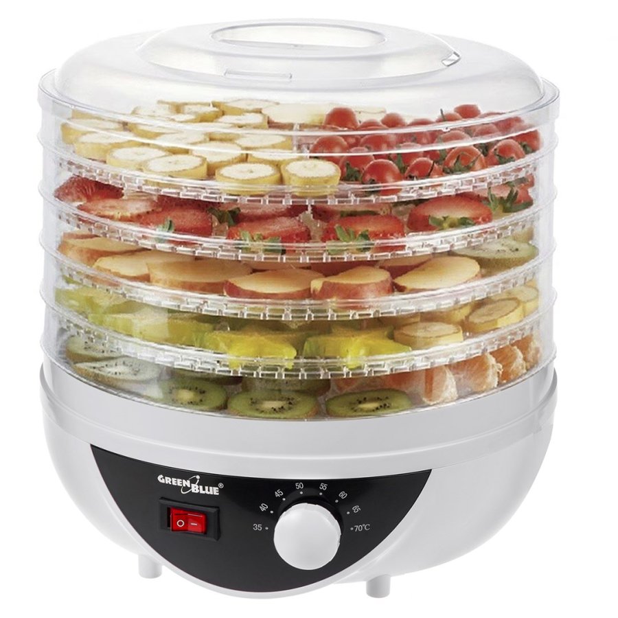 GreenBlue svampe-, grntsags- og frugttrrer, 250W, ekstra stjsvag, 5 sigter, GB195 #1