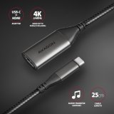 Axagon RVC-HI2M videokabel adapter 0,25 m USB Type-C HDMI Sort #8