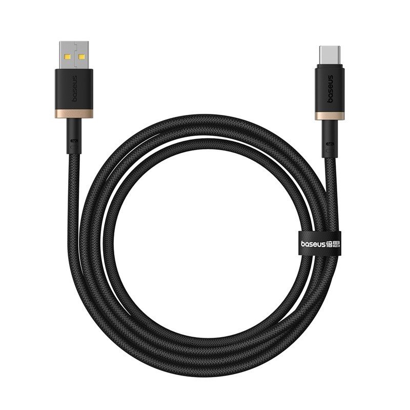 Baseus Dura USB Type A til Type C 60 W hurtigopladningskabel 1 m Sort, Guld #1