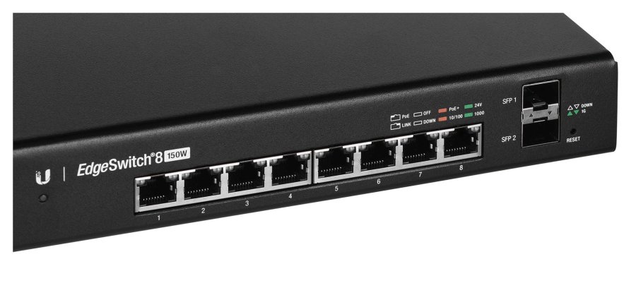 Ubiquiti EdgeSwitch 8 Administreret Gigabit Ethernet (10/100/1000) Strm over Ethernet (PoE) Sort #4