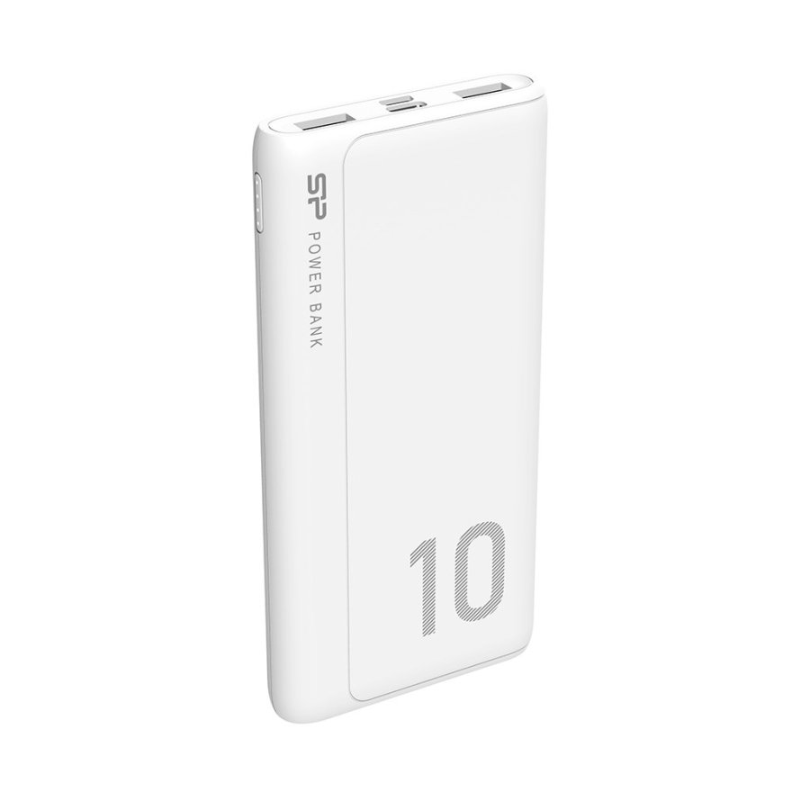 SILICON POWER GP15 Powerbank Eksternt batteri 10000 mAh 2x USB 2.1A (SP10KMAPBKGP150W) Hvid #2