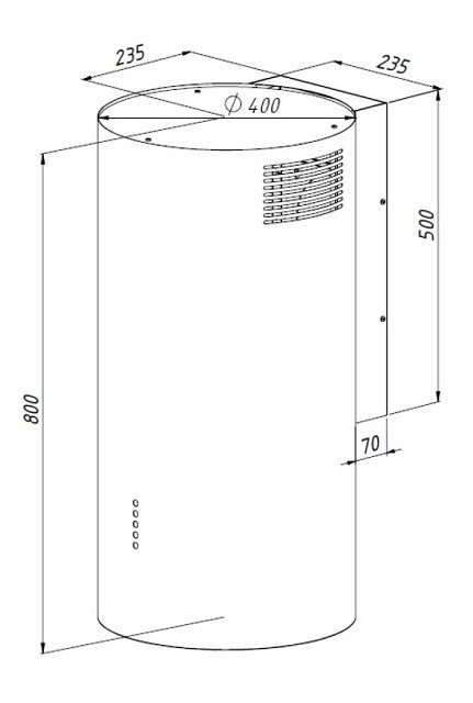 Okap AKPO WK-4 BALMERA WL SLIM SLANK HVID HALVMAT T450 M3 #7