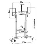 Techly ICA-TR45 TV stativ & underholdningscenter 2 hylder #4