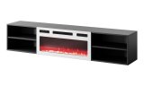 RTV-skab POLO 180x33x39 sort + pejs hvid #2