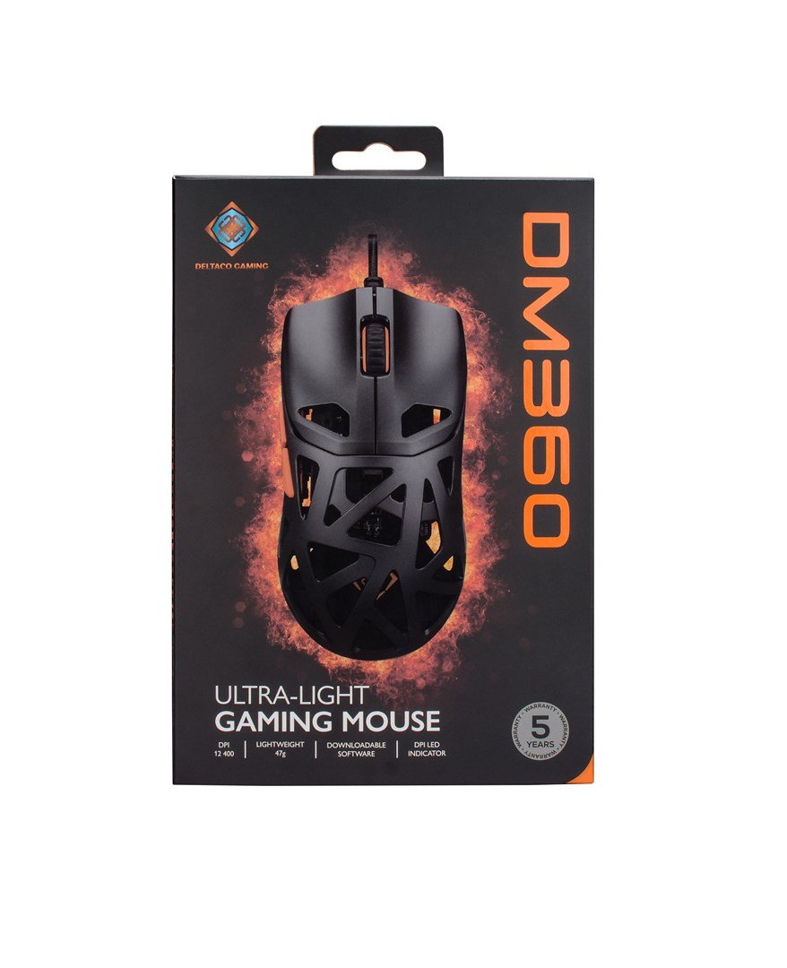 Deltaco Gaming DM360 ultralet 51g gaming mus, 3311 IC, 10.000 DPI #6