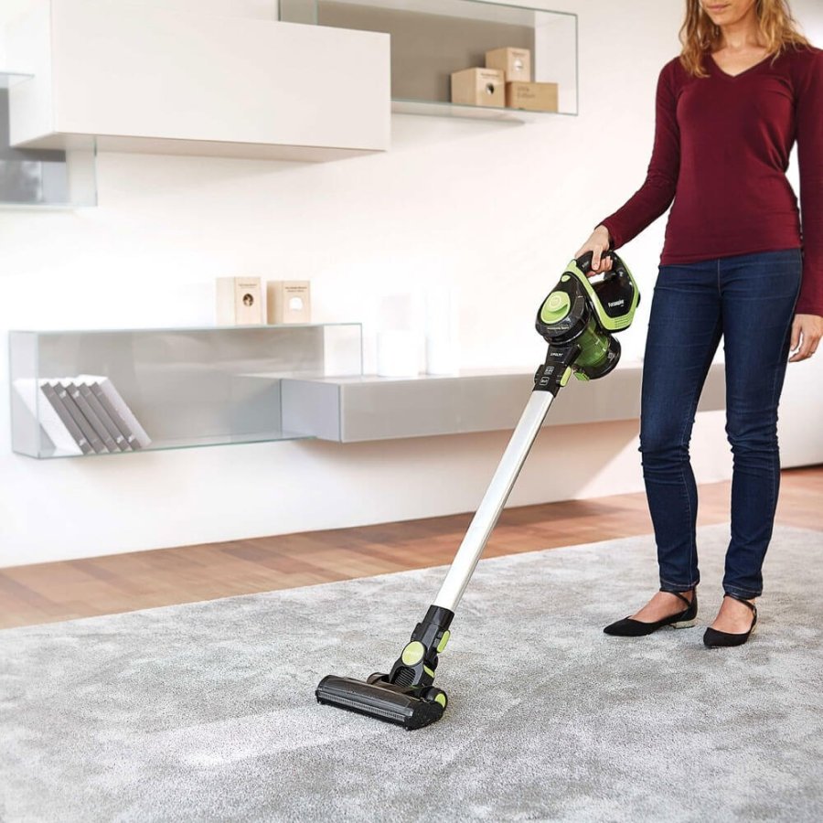 Polti Forzaspira Slim SR110 2-in-1 stick vacuum Batteri Dry HEPA Posels Sort, Lime, Metallic #13
