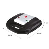 ELDOM ST140C PRESSET sandwichtoaster 750 W Gr�, Hvid #8