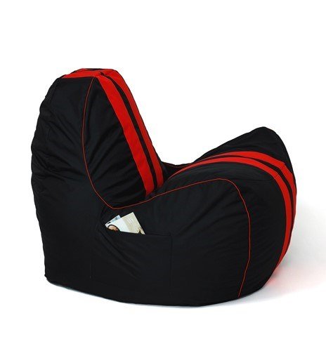 Puf GO GIFT Sort Rd Oxford tejido antidesgarros Miljvenligt lder 140 x 100 x 100 cm 140 x 100 cm #2