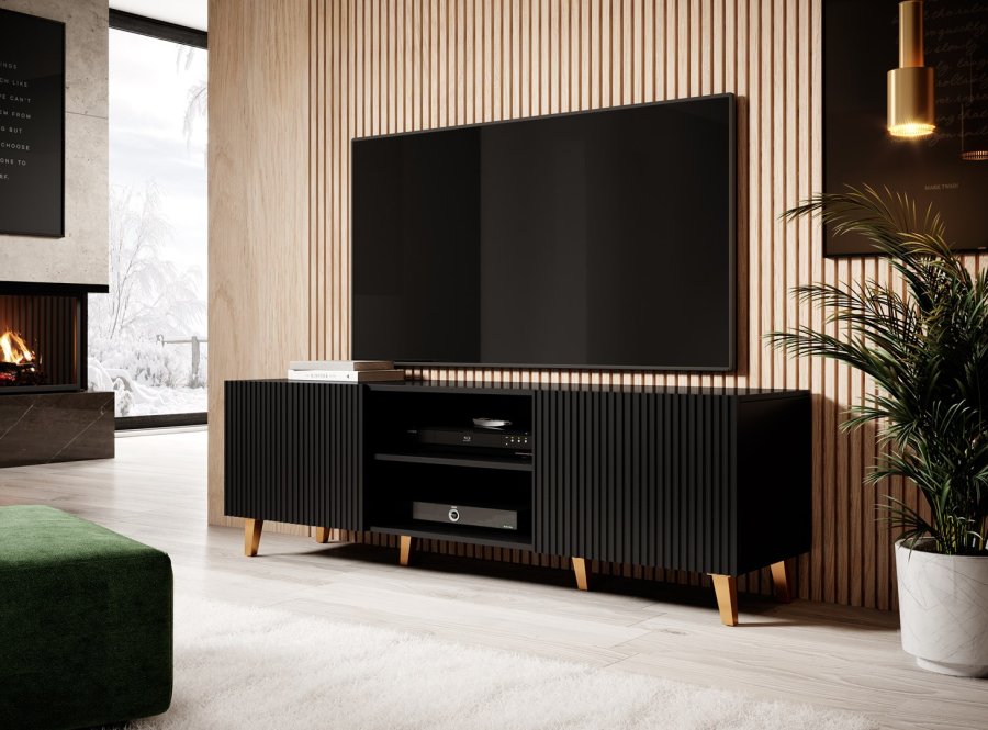 Cama RTV-skab PAFOS 150x42x52 Sort mat #3