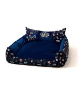 GO GIFT Hunde- og katteseng L - navy blue  - 90x75x16 cm #1