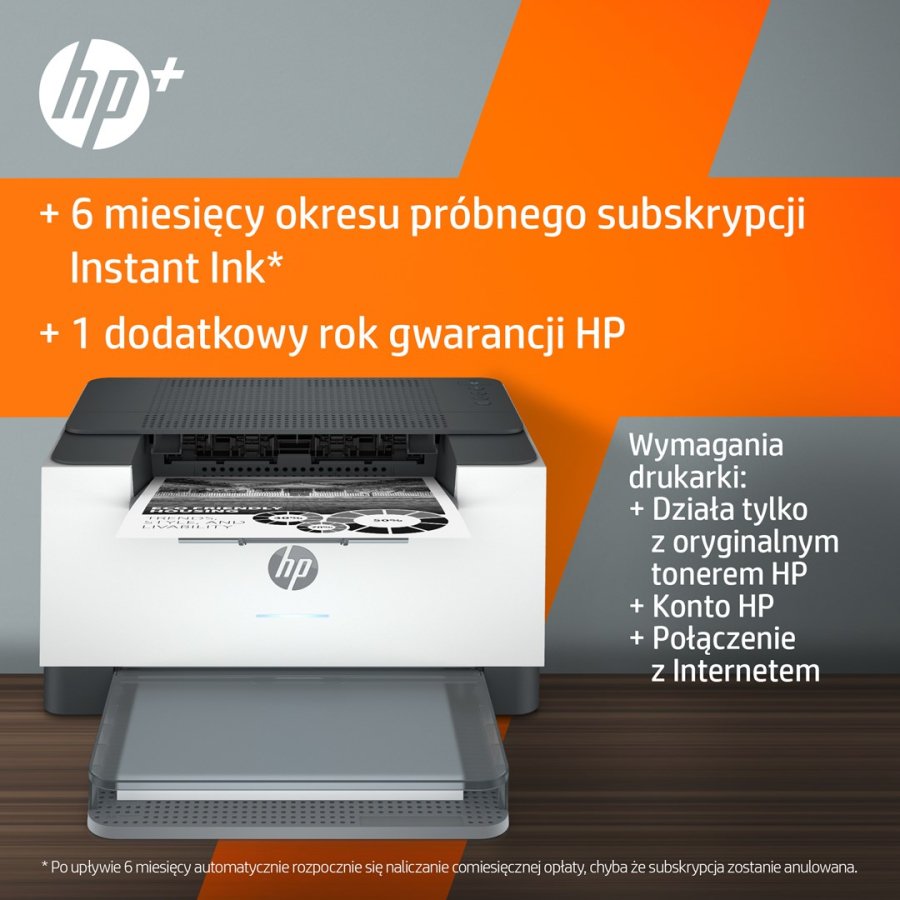 HP LaserJet HP M209dwe Printer, Sort og hvid, Printer til Sm kontorer, Print, Trdls forbindelse; HP+; Kompatibel med HP Instant ink; Tosidet print; JetIntelligence-patron; #20