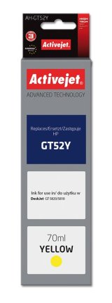 Activejet AH-GT52Y blk (erstatning HP GT52Y M0H56AE; Supreme; 70 ml; gul) #1