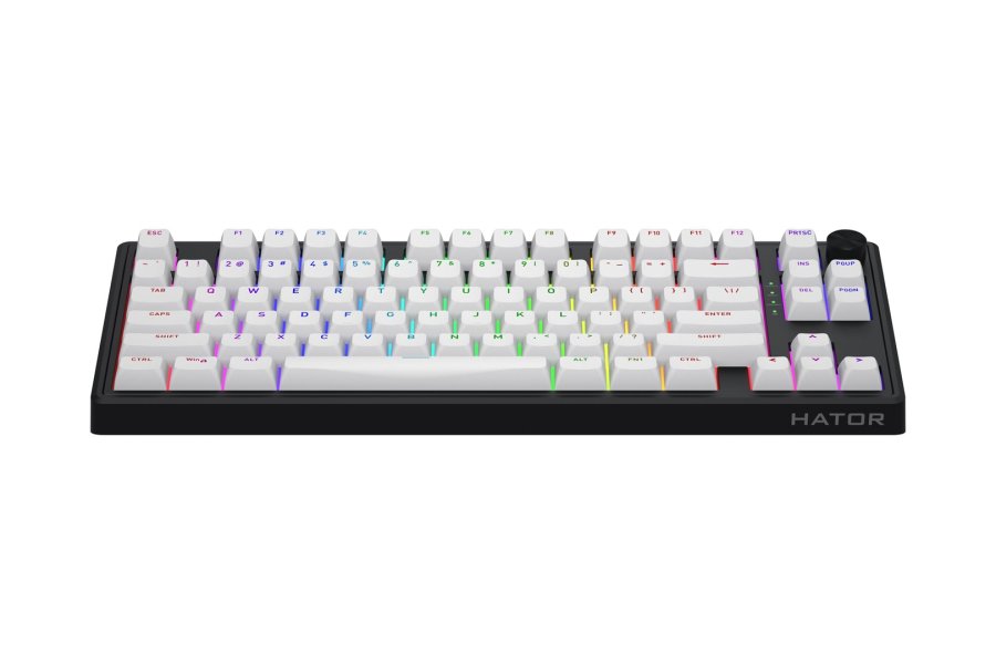 HATOR Skyfall Wireless 80 tastatur Spil USB + RF Wireless + Bluetooth QWERTY US engelsk Sort, Hvid #3