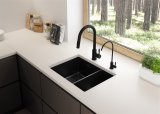Vask DEANTE Eridan (ZQE_N503) granit, 1,5-kammer 60x52 cm #9
