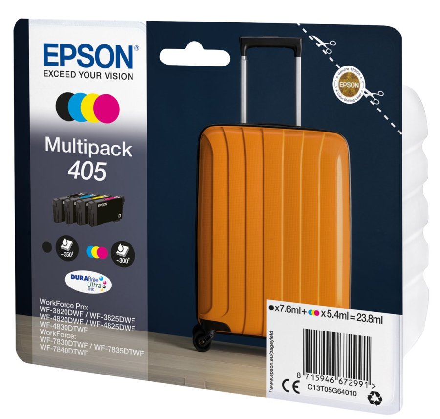 Epson 405 DURABrite Ultra Ink blkpatron 1 stk Original Standard udbytte Sort, Bl, Magenta, Gul #3