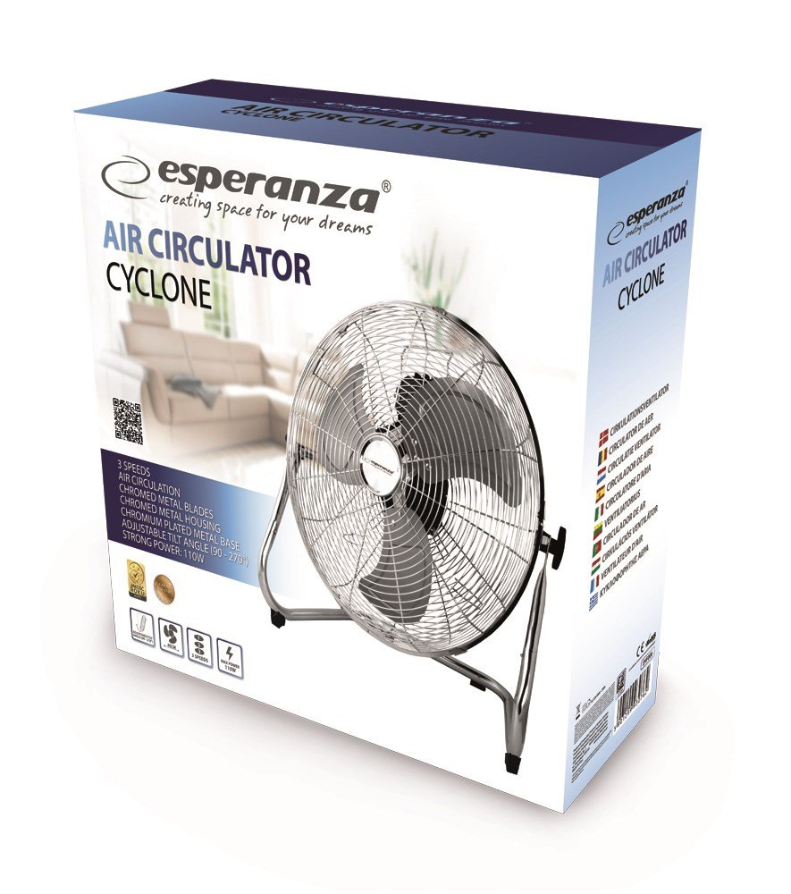 Cirkulationsventilator 18'' ESPERANZA EHF006 CYCLONE Krom #4