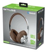 Muse M-298 SBR hovedtelefoner/headset Kabel & tr�dl�s Opkald/musik Bluetooth Brun, S�lv #7